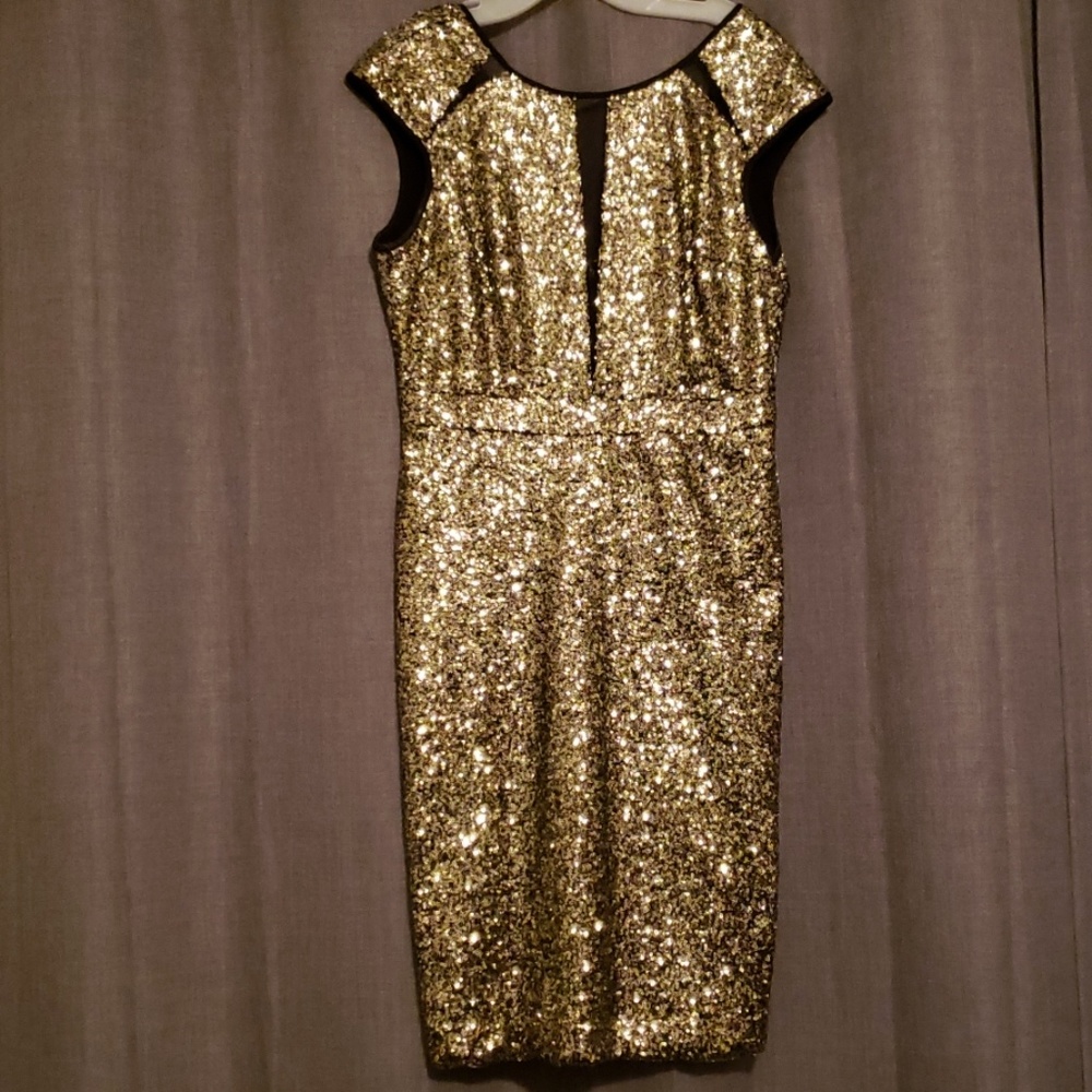 Gold Sequin Dress
